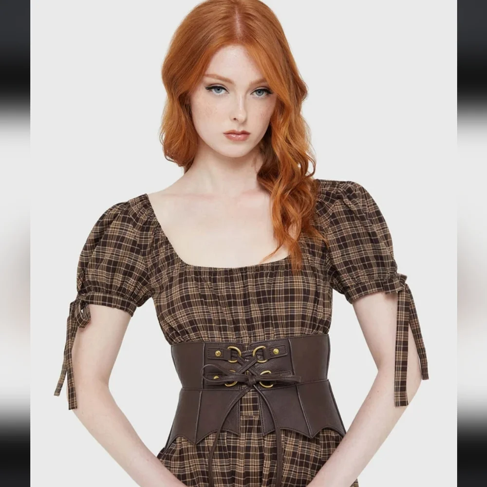 Killstar Dark Brown Corset Belt - Picture 3 of 5